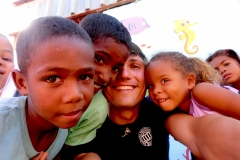 Jan mit den Kids von Lavender Hill