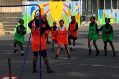 Handball an einer Schule in Zonnebloem