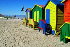 Die berühmten bunten Hütten von Muizenberg