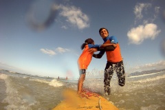 Jodys erste Surfversuche